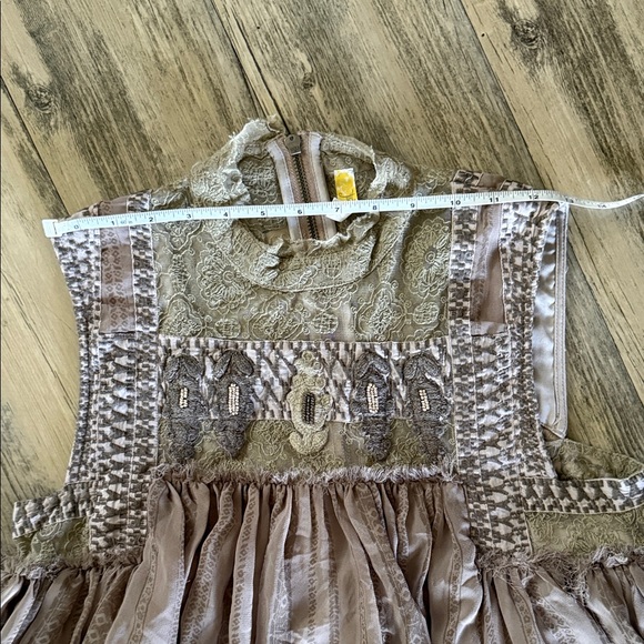 Free People Dusty Mauve Lace Trim Sleeveless Casual Dress - Picture 5 of 9